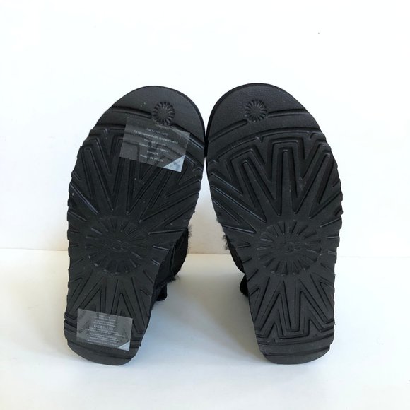 UGG CLASSIC MINI BAILEY HERITAGE BOW BLACK BOOTS - Picture 5 of 5